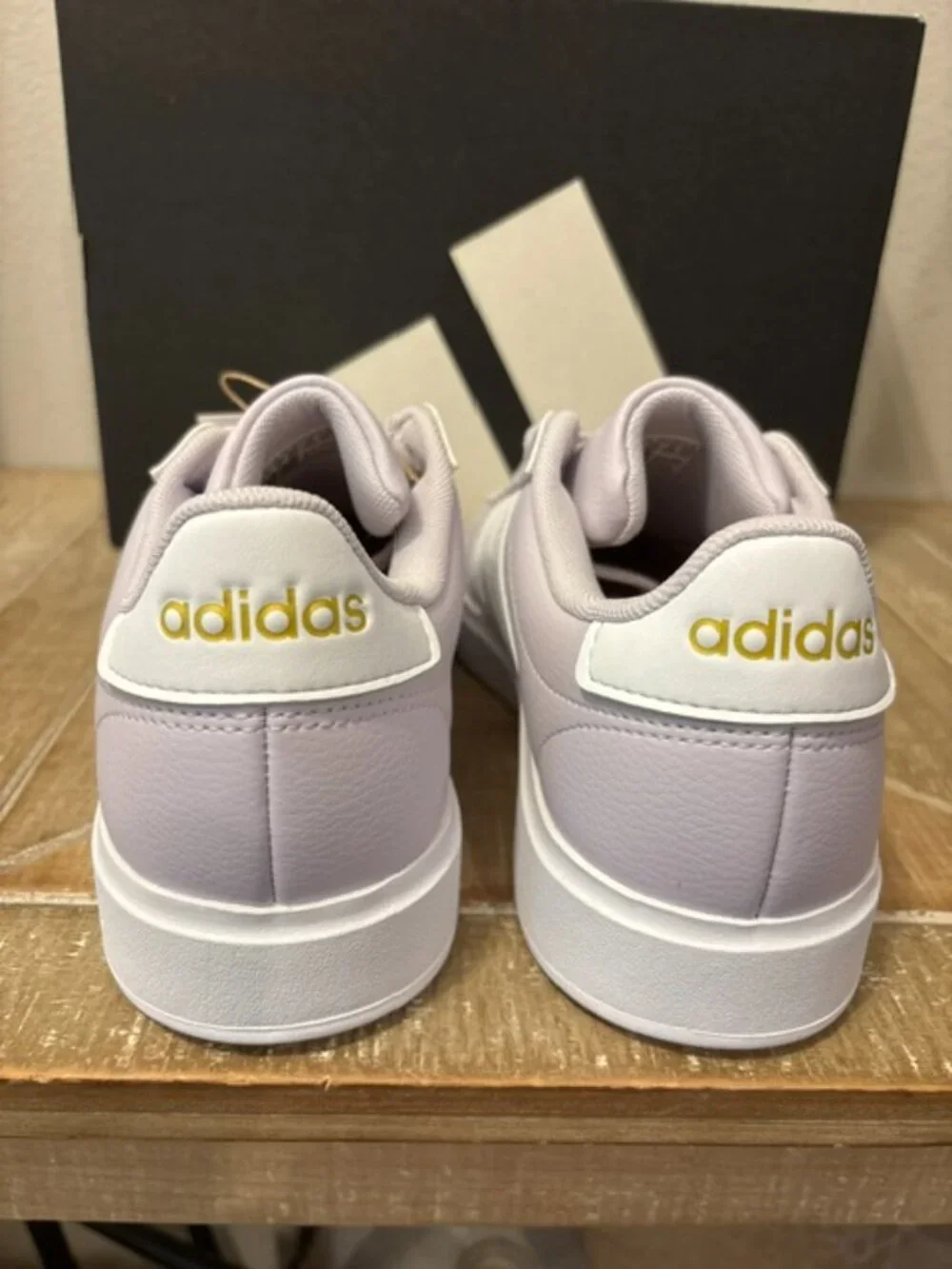 adidas Grand Court 2.0 Women's Sneakers - Light Lavender with White and Gold